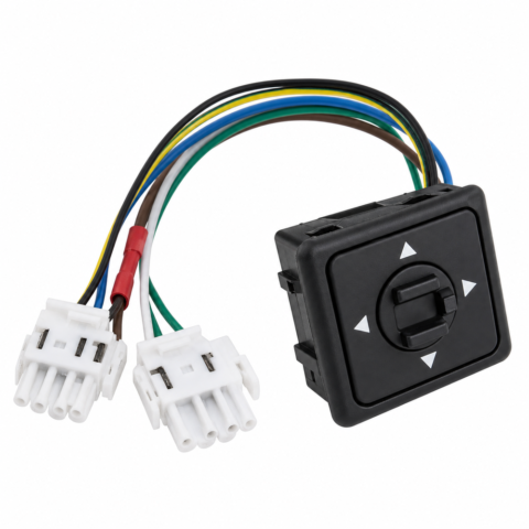 Diron Parts 747129 Door Mirror Switch - 4-Way Remote Mirror Control Aftermarket Replacement for Freightliner Trucks